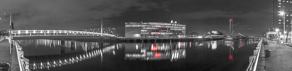 View along the river Clyde at night, Glasgow art print by Assaf Frank for $57.95 CAD