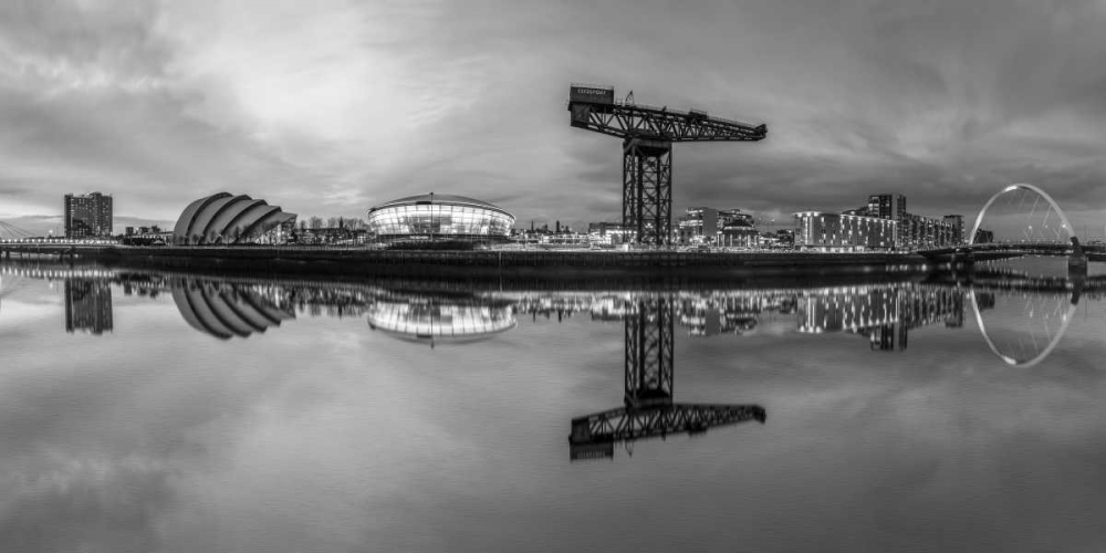 View along the river Clyde at night, Glasgow art print by Assaf Frank for $57.95 CAD