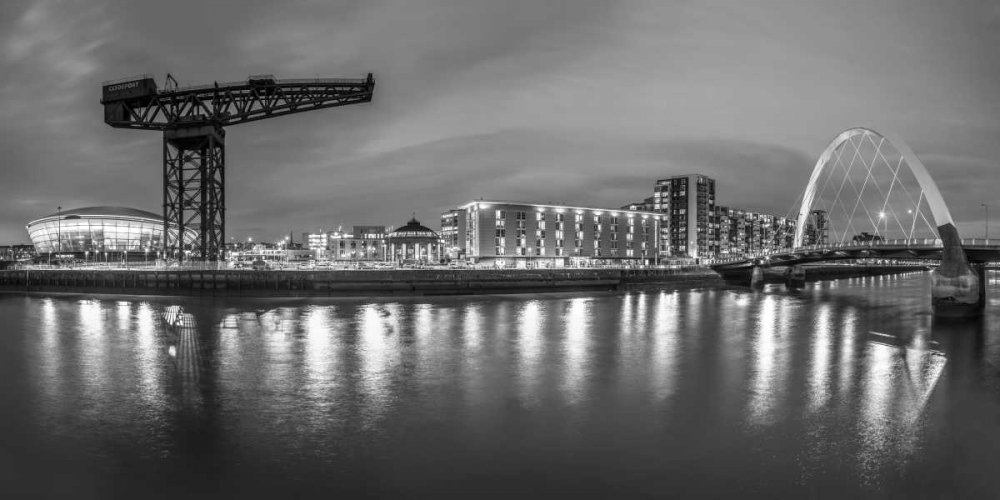 View along the river Clyde at night, Glasgow art print by Assaf Frank for $57.95 CAD