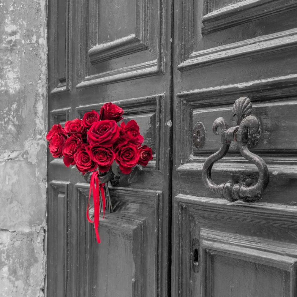 Bunch of roses on door of a building in Mdina, Malta art print by Assaf Frank for $57.95 CAD