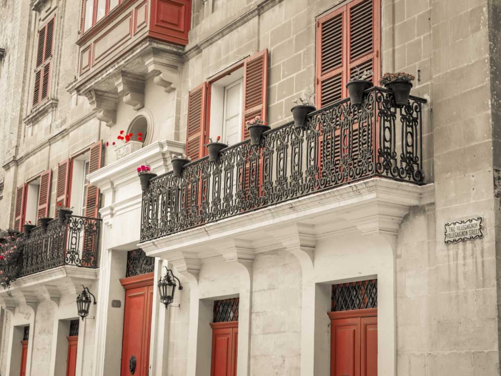 Traditional Maltese house with balcony, Mdina, Malta art print by Assaf Frank for $57.95 CAD