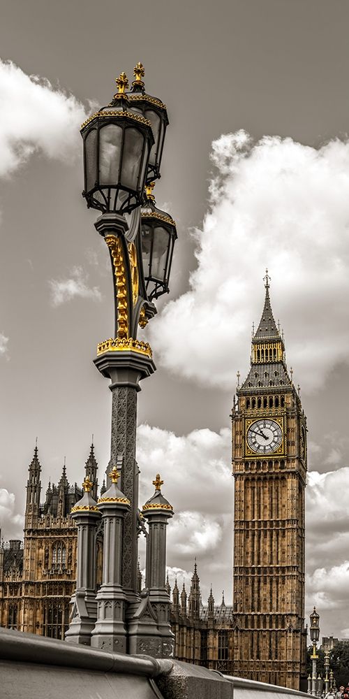 Street lamp with Big Ben in background-London-UK art print by Assaf Frank for $57.95 CAD
