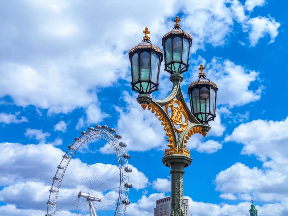 Street lamp with London Eye in background, London, UK art print by Assaf Frank for $57.95 CAD