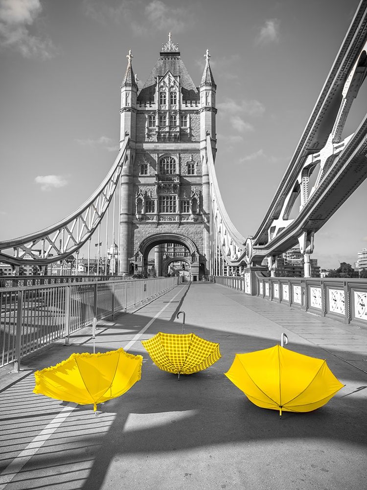 Yellow umbrellas, Tower bridge, London art print by Assaf Frank for $57.95 CAD