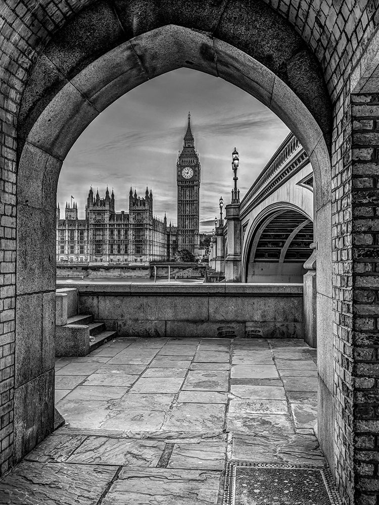 View of Big Ben through arch, London, UK, FTBR-1907 art print by Assaf Frank for $57.95 CAD