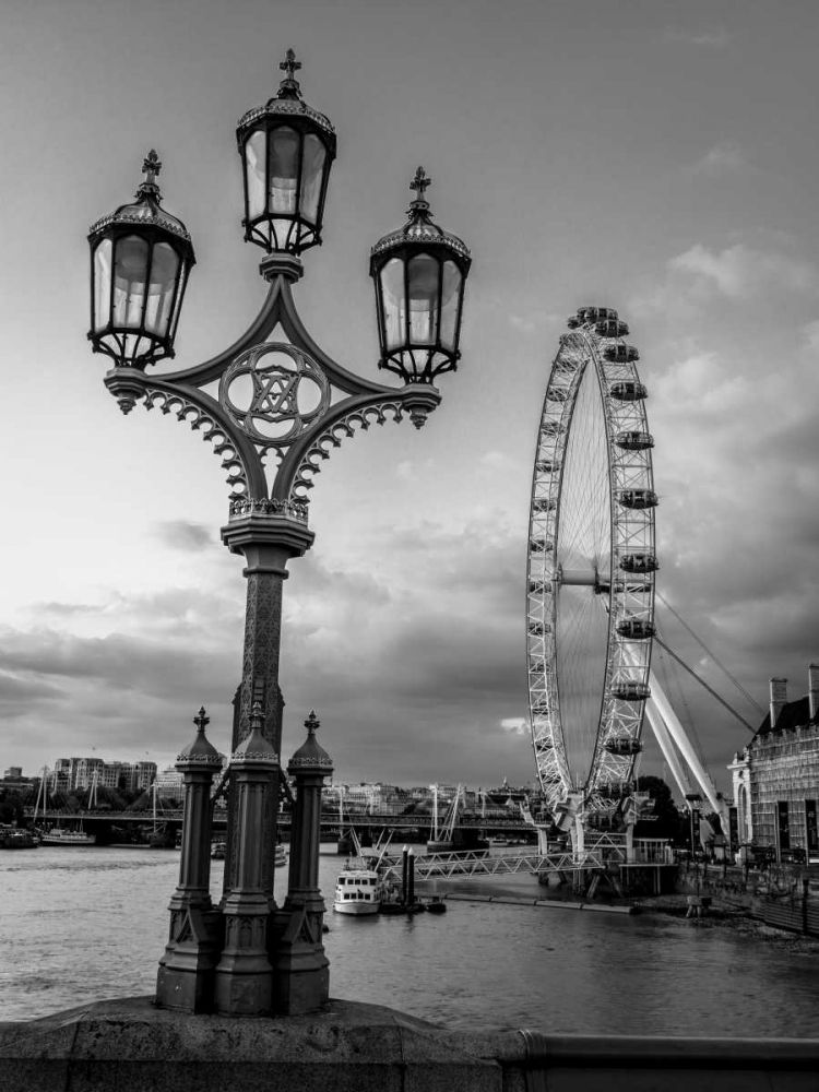 Street lamp with London Eye, London, UK art print by Assaf Frank for $57.95 CAD
