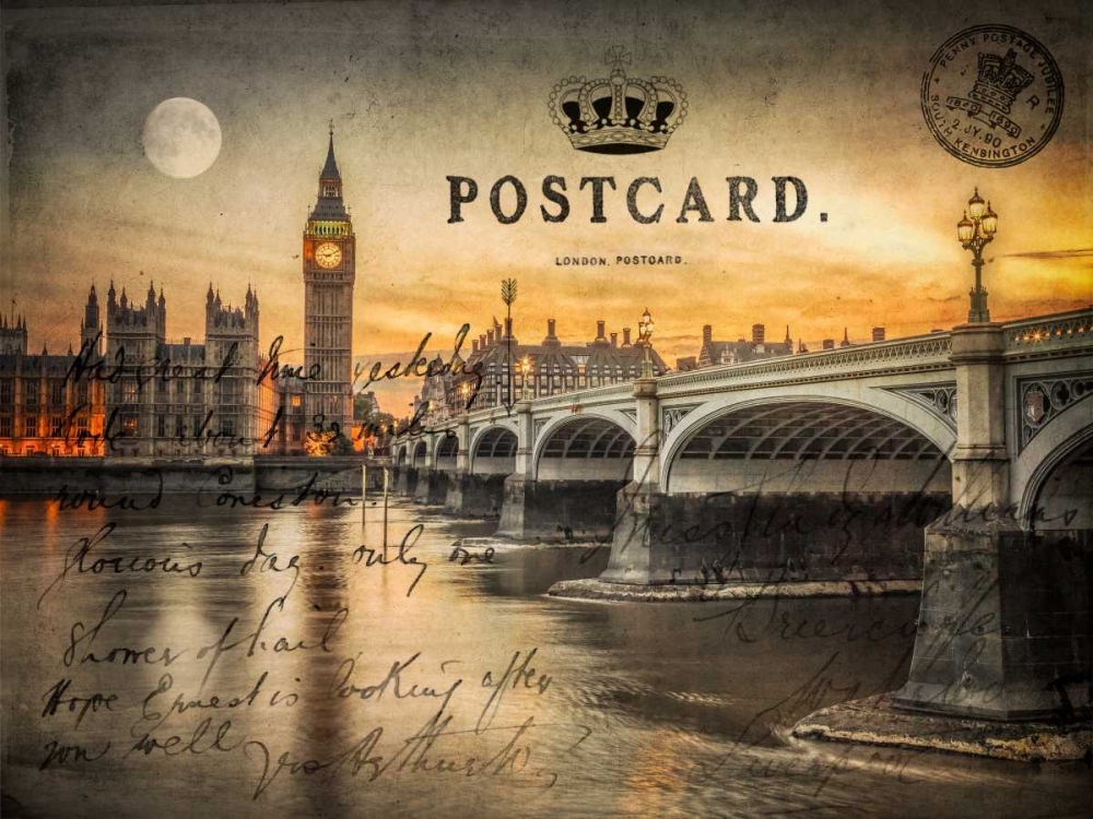 Westminster bridge and Big Ben from Thames promenade, London, UK art print by Assaf Frank for $57.95 CAD