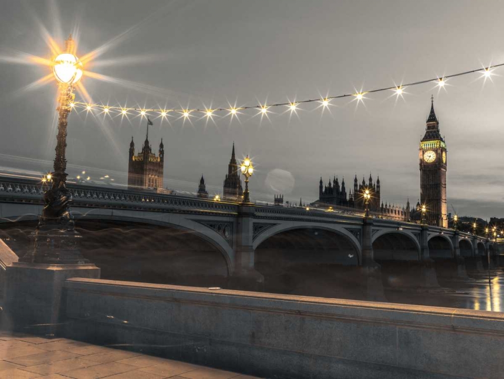 Westminster bridge and Big Ben from Thames promenade, London, UK art print by Assaf Frank for $57.95 CAD