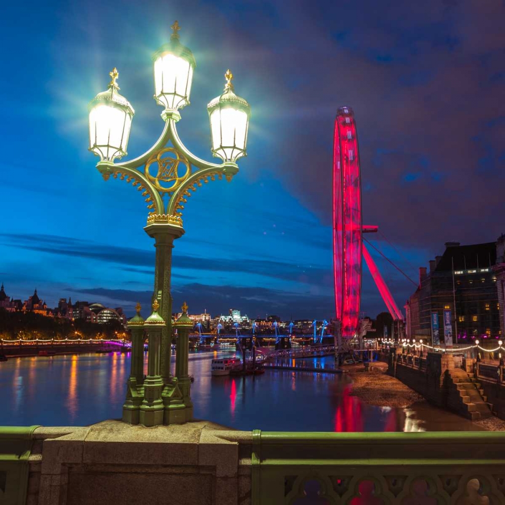 Street lamp with London Eye, London, UK art print by Assaf Frank for $57.95 CAD