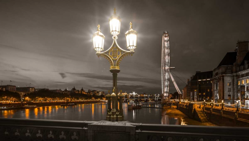 Street lamp with London Eye, London, UK art print by Assaf Frank for $57.95 CAD