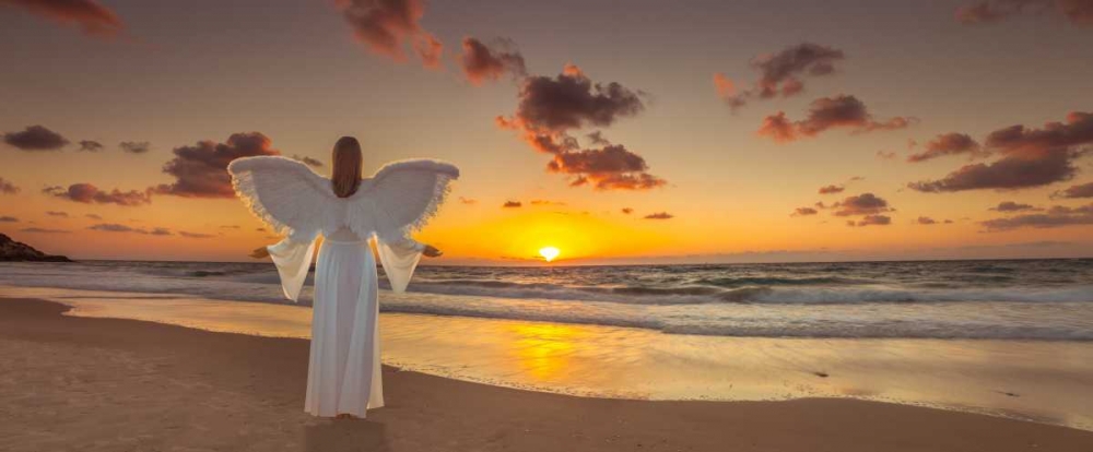Angel on the beach at sunset art print by Assaf Frank for $57.95 CAD