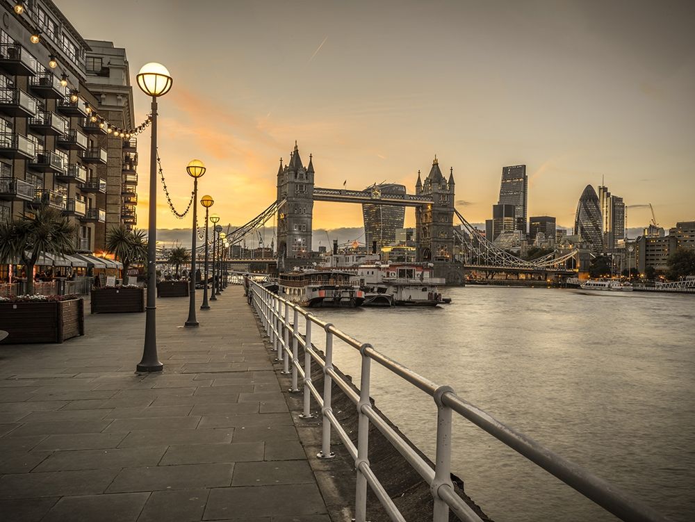 London Riverside Promenade with Tower bridge art print by Assaf Frank for $57.95 CAD
