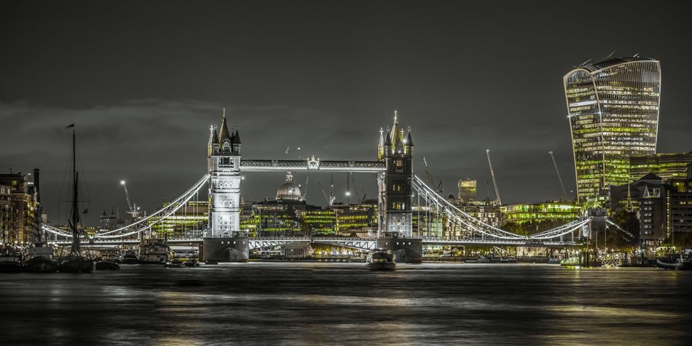 Famous Tower Bridge over River Thames, London, UK, FTBR-1908 art print by Assaf Frank for $57.95 CAD