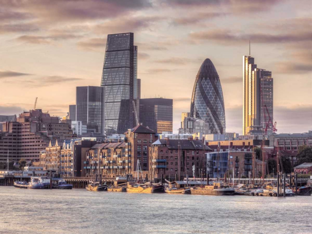 London skyline over river Thames, UK art print by Assaf Frank for $57.95 CAD
