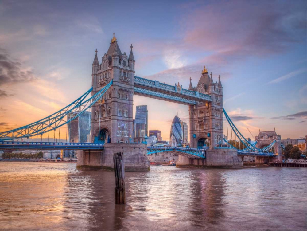 Famous Tower Bridge over River Thames, London, UK art print by Assaf Frank for $57.95 CAD