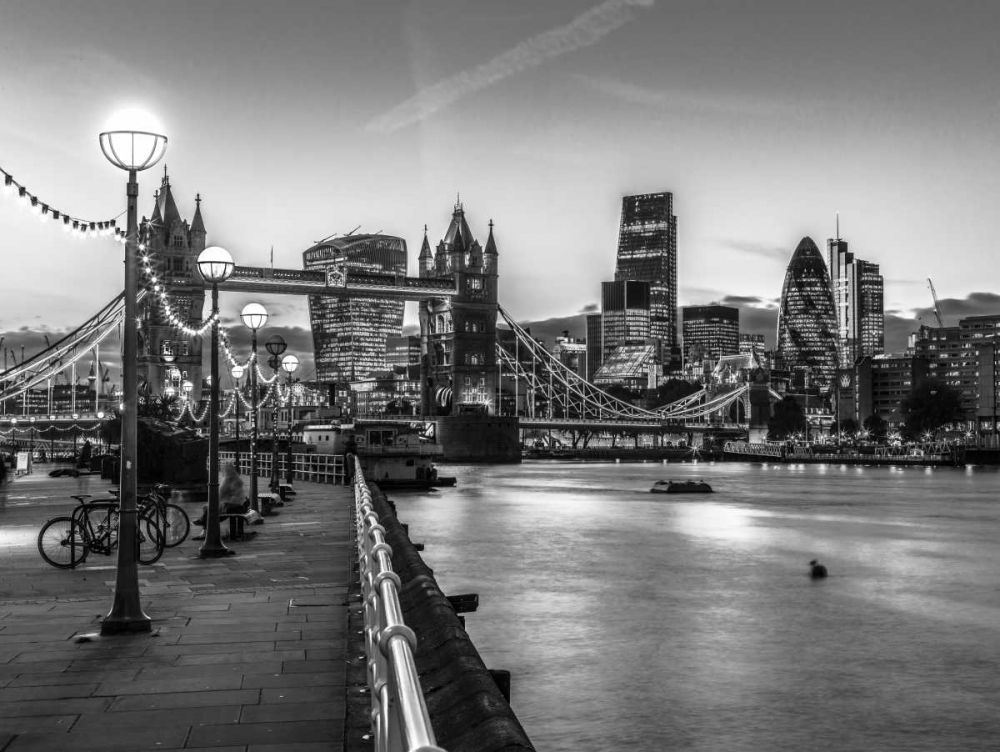 London Riverside Promenade with Tower bridge art print by Assaf Frank for $57.95 CAD