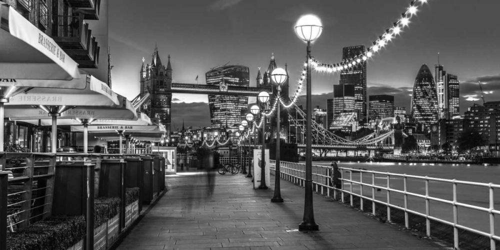 London Riverside Promenade with Tower bridge art print by Assaf Frank for $57.95 CAD