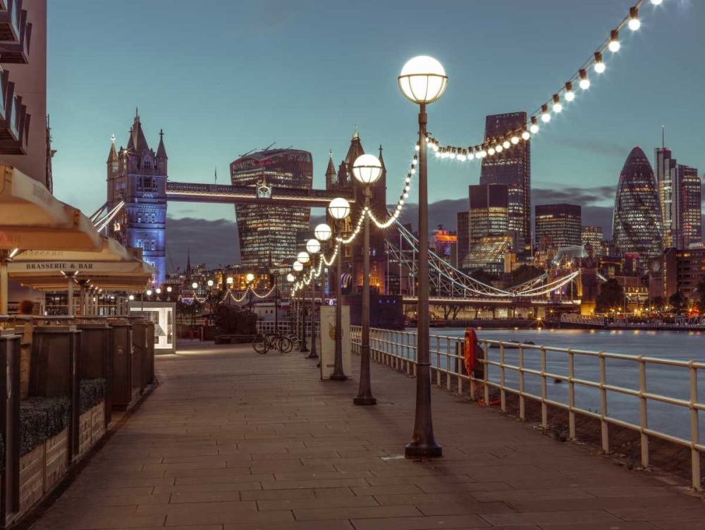 London Riverside Promenade with Tower bridge art print by Assaf Frank for $57.95 CAD
