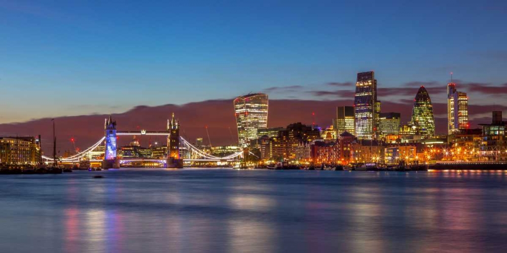 London skyline over river Thames, UK art print by Assaf Frank for $57.95 CAD