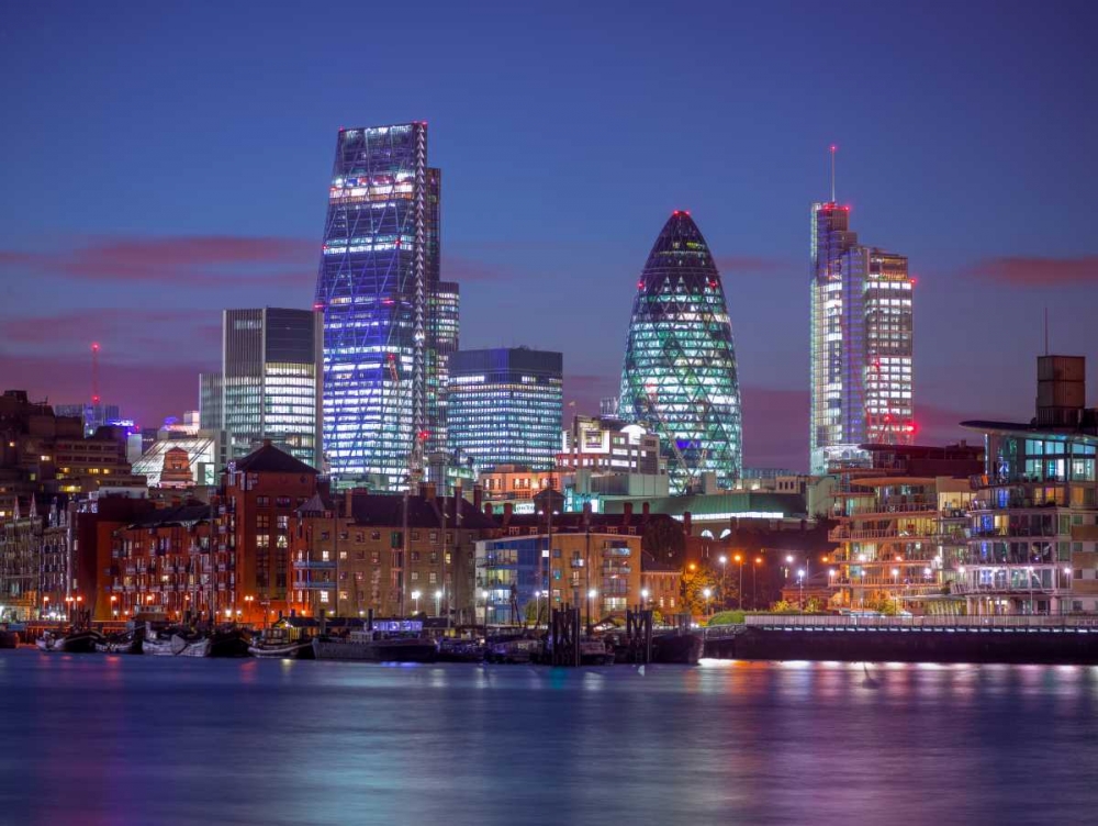 London skyline over river Thames, UK art print by Assaf Frank for $57.95 CAD
