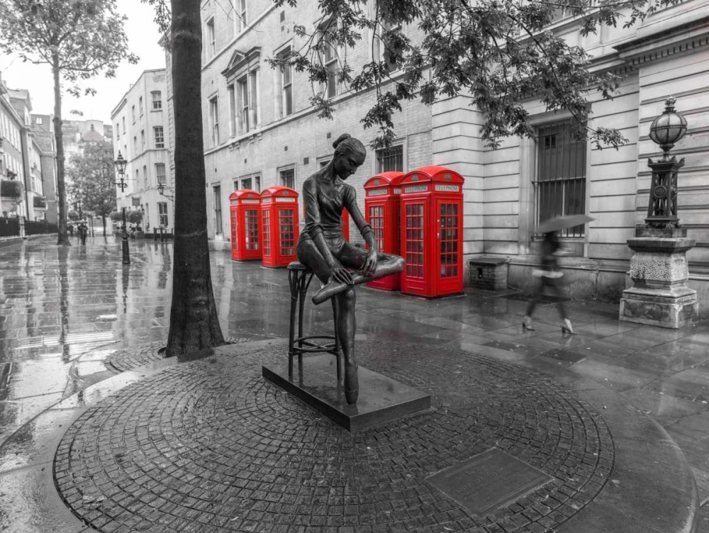 Statue on London city street art print by Assaf Frank for $57.95 CAD