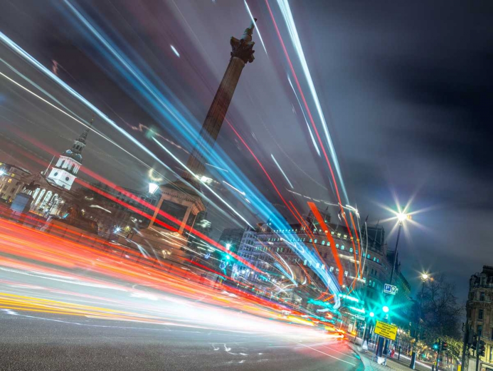 London city street with strip lights art print by Assaf Frank for $57.95 CAD