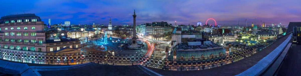 Panoramic view of London city in evening art print by Assaf Frank for $57.95 CAD