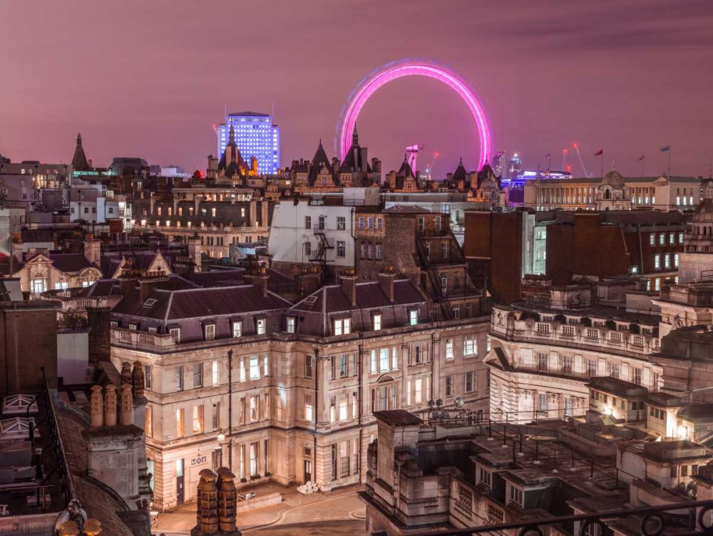 View of London city in evening art print by Assaf Frank for $57.95 CAD