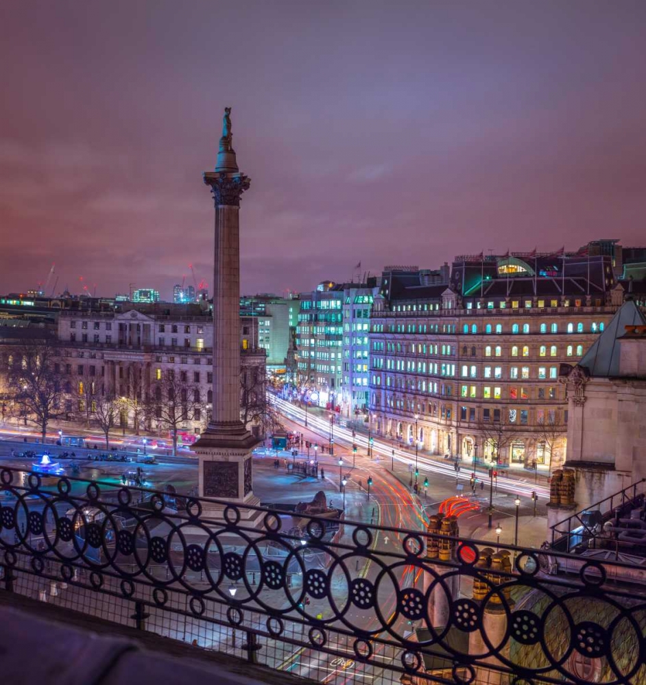 Evening view of Trafalgar Square, London, UK art print by Assaf Frank for $57.95 CAD