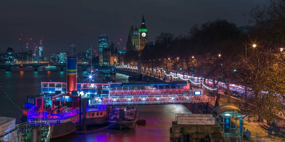 Evening view of London city art print by Assaf Frank for $57.95 CAD