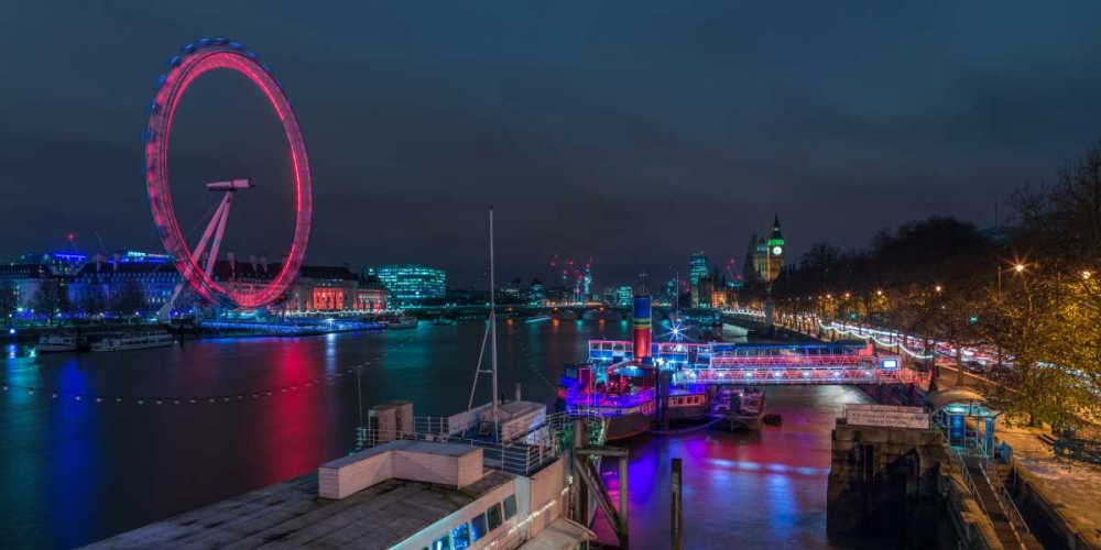 London cityscape with Millennium Wheel art print by Assaf Frank for $57.95 CAD