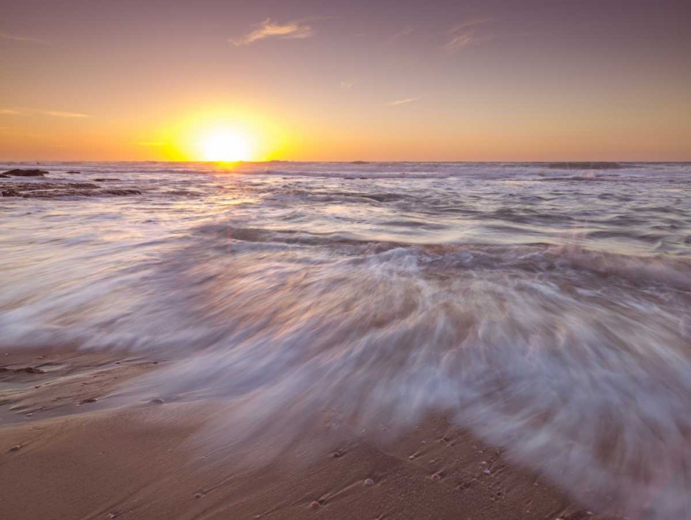 Golden sunset on beach art print by Assaf Frank for $57.95 CAD
