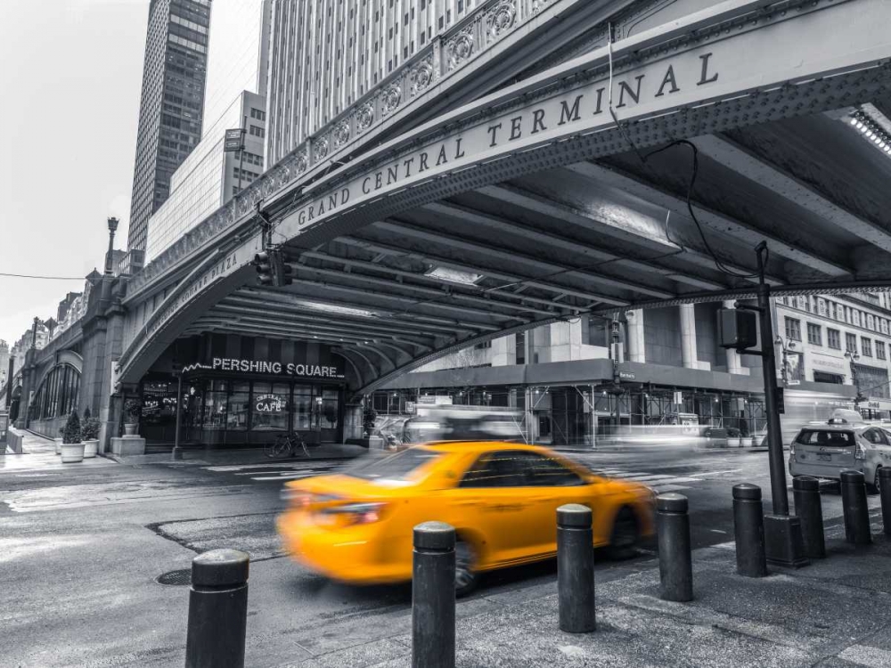 Cab on New York city street art print by Assaf Frank for $57.95 CAD