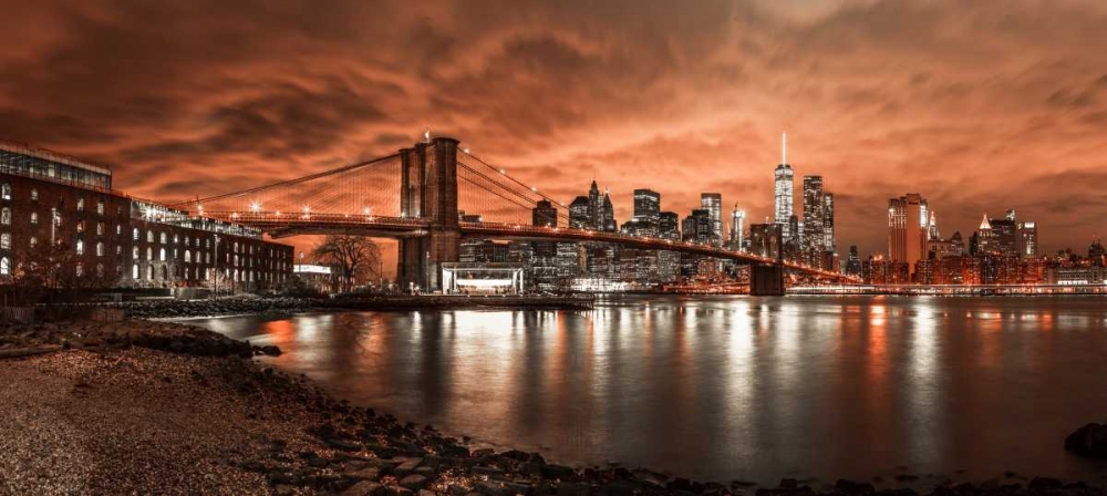 Brooklyn Bridge and Manhattan skyline, New York art print by Assaf Frank for $57.95 CAD