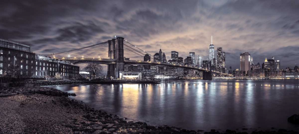 Brooklyn Bridge and Manhattan skyline, New York art print by Assaf Frank for $57.95 CAD