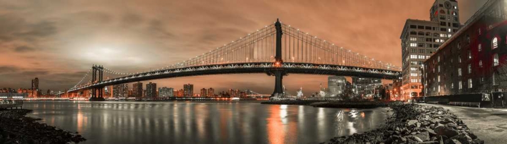 Manhattan bridge and New York city skyline art print by Assaf Frank for $57.95 CAD
