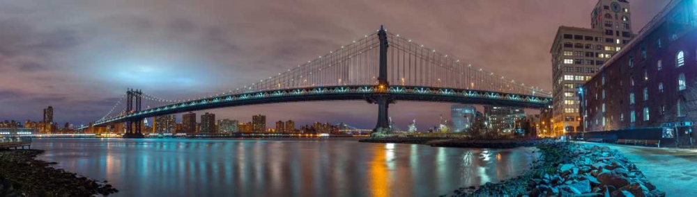 Manhattan bridge and New York city skyline art print by Assaf Frank for $57.95 CAD