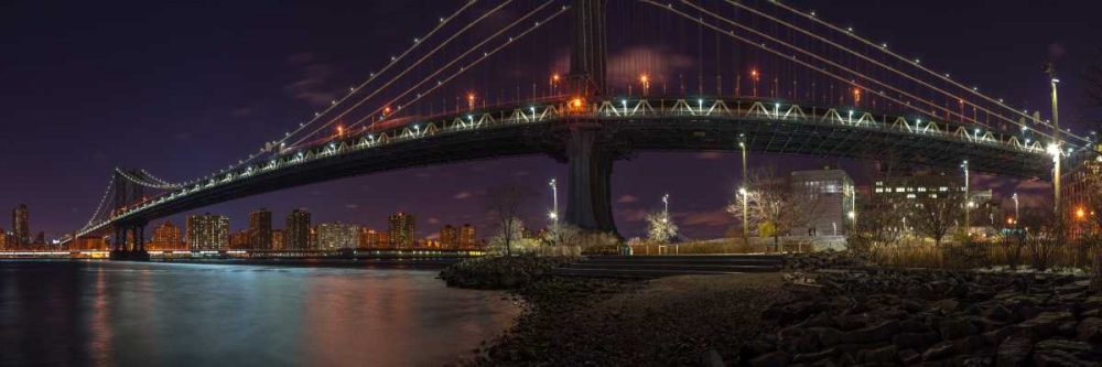 Manhattan bridge and Lower Manhattan skyline, New York art print by Assaf Frank for $57.95 CAD