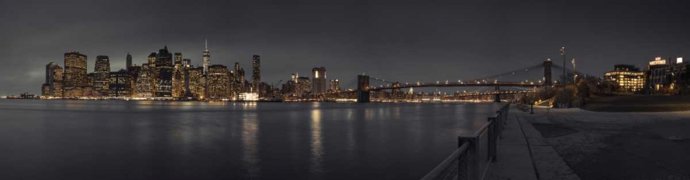 Evening view of Manhattan skyline over East river, New York art print by Assaf Frank for $57.95 CAD