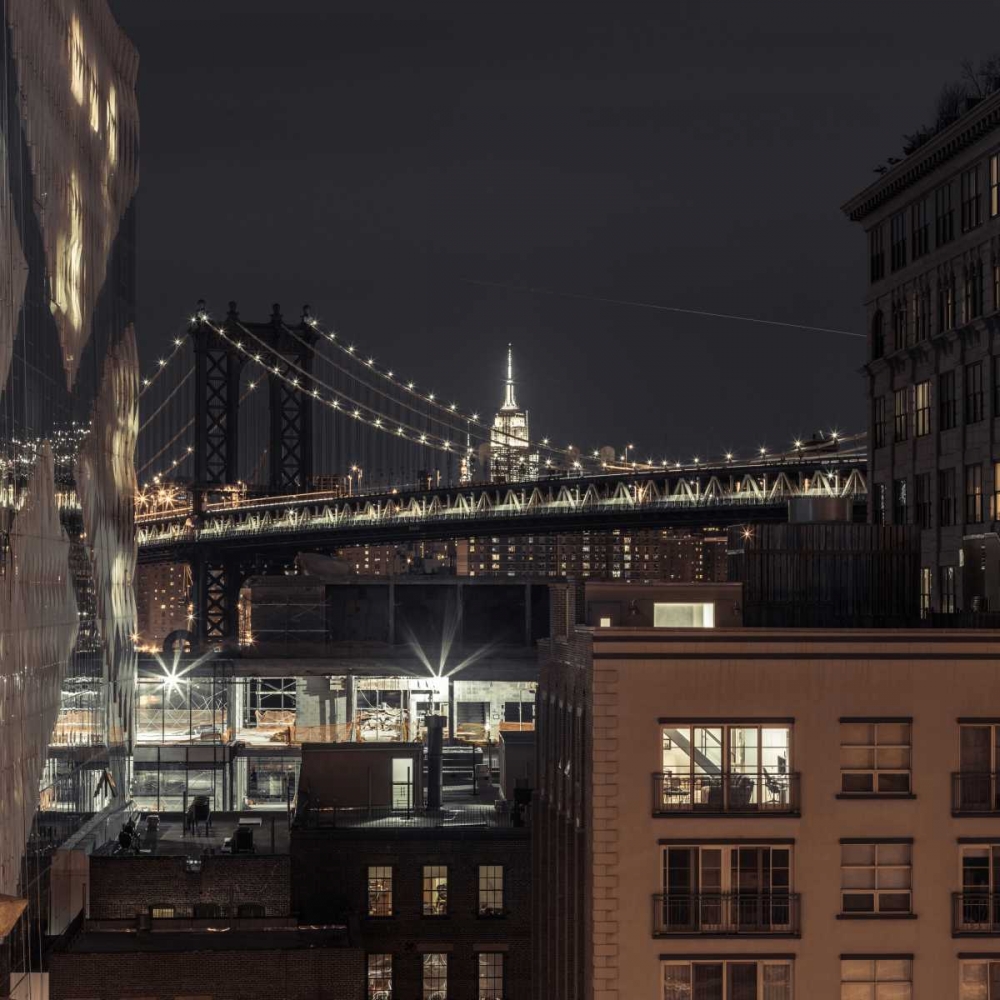Manhattan bridge and cityscape, New York art print by Assaf Frank for $57.95 CAD