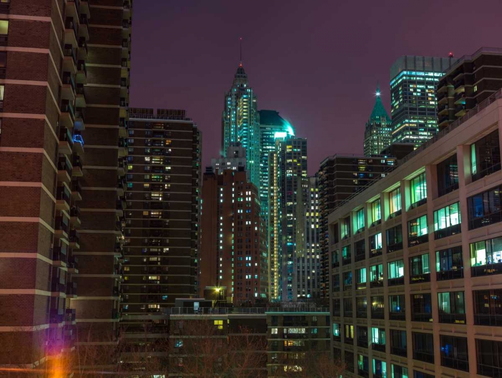 New York cityscape at night art print by Assaf Frank for $57.95 CAD