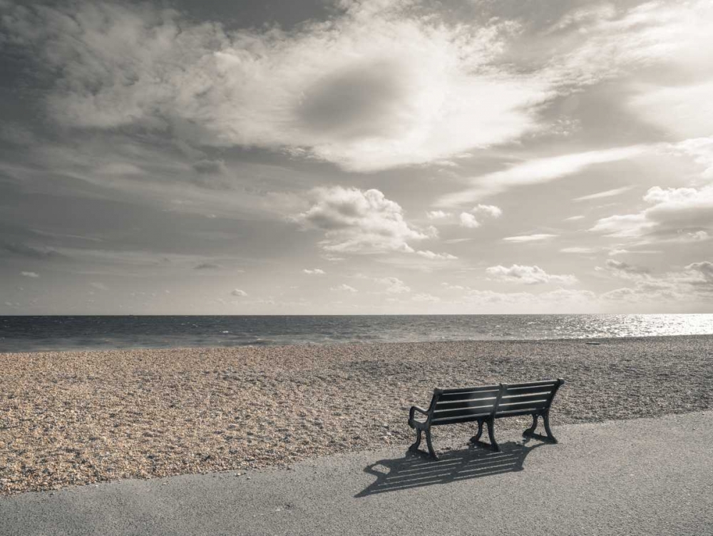 Bench at seaside promenade art print by Assaf Frank for $57.95 CAD
