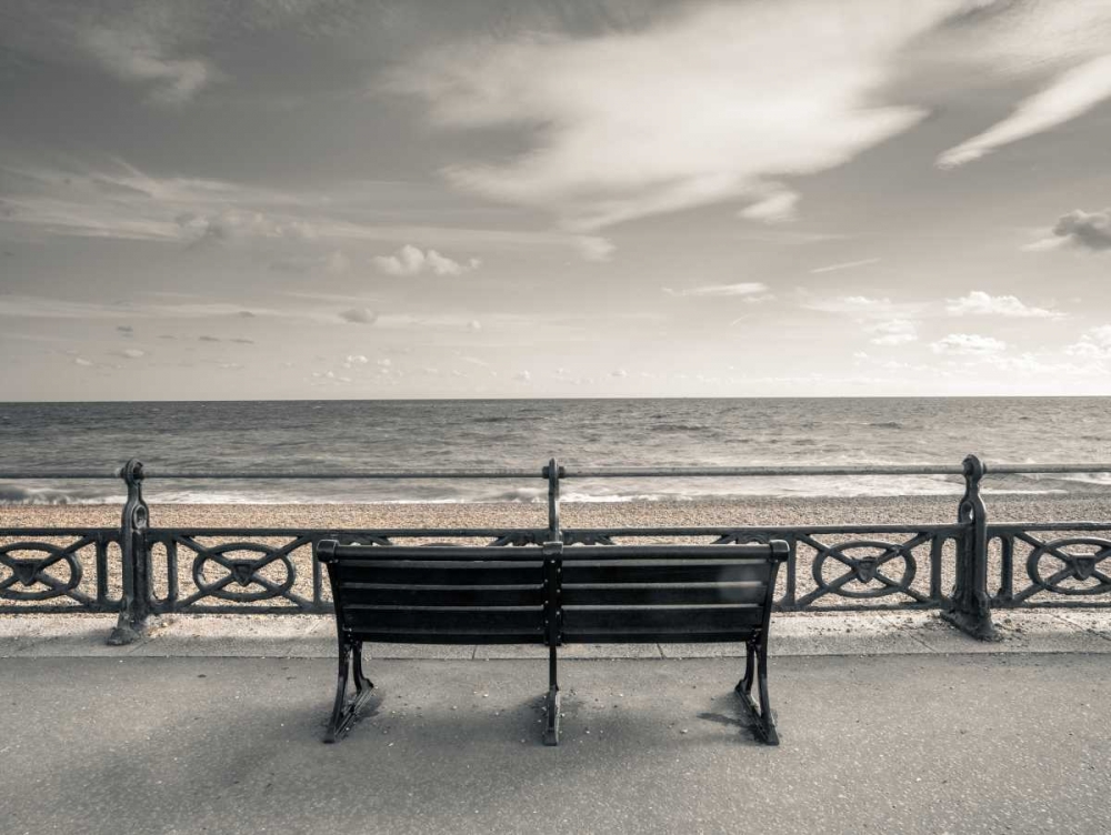 Bench at seaside promenade art print by Assaf Frank for $57.95 CAD