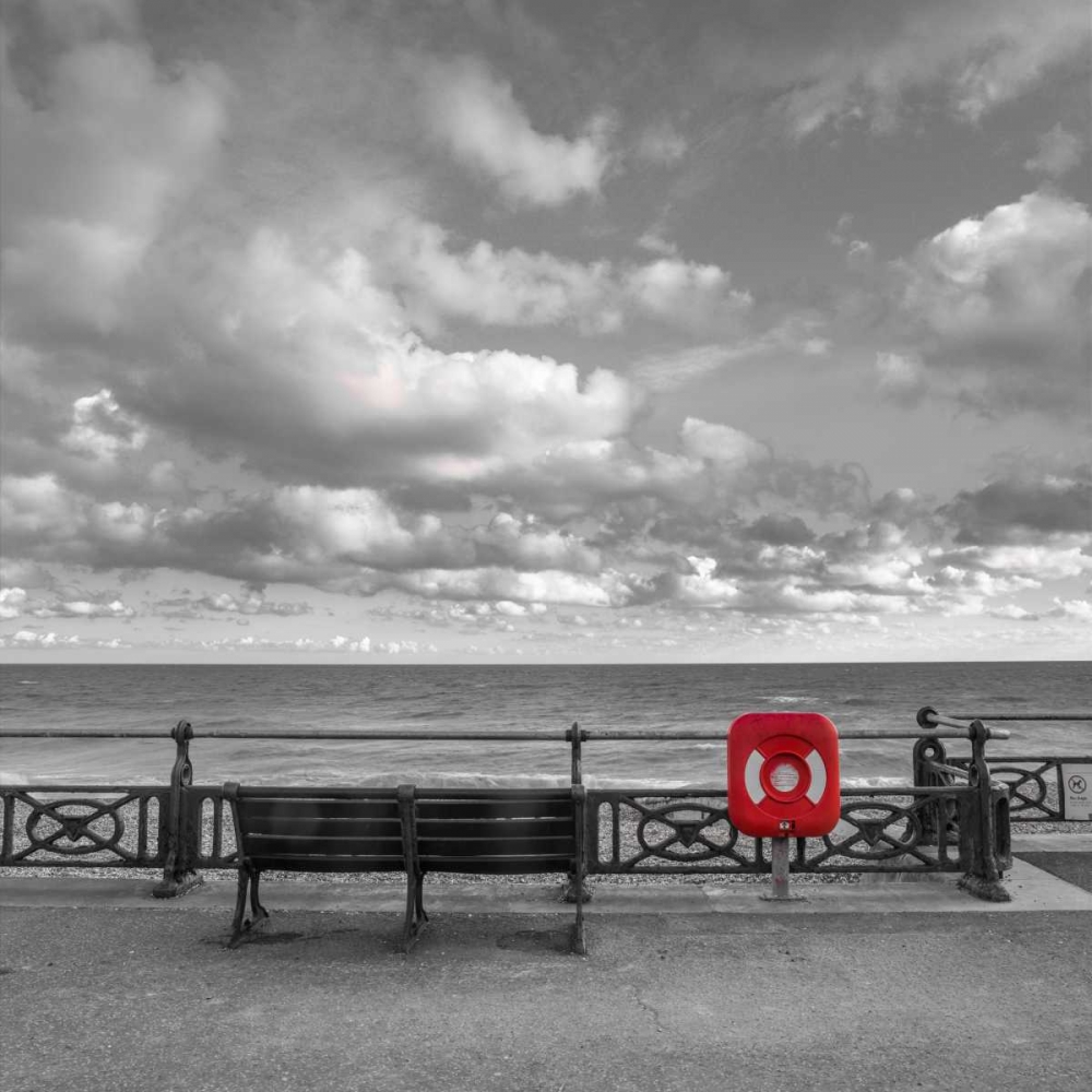Bench at seaside promenade art print by Assaf Frank for $57.95 CAD