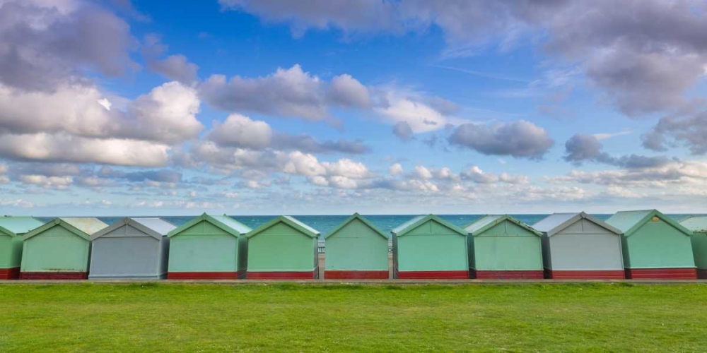 Beach huts in a row art print by Assaf Frank for $57.95 CAD