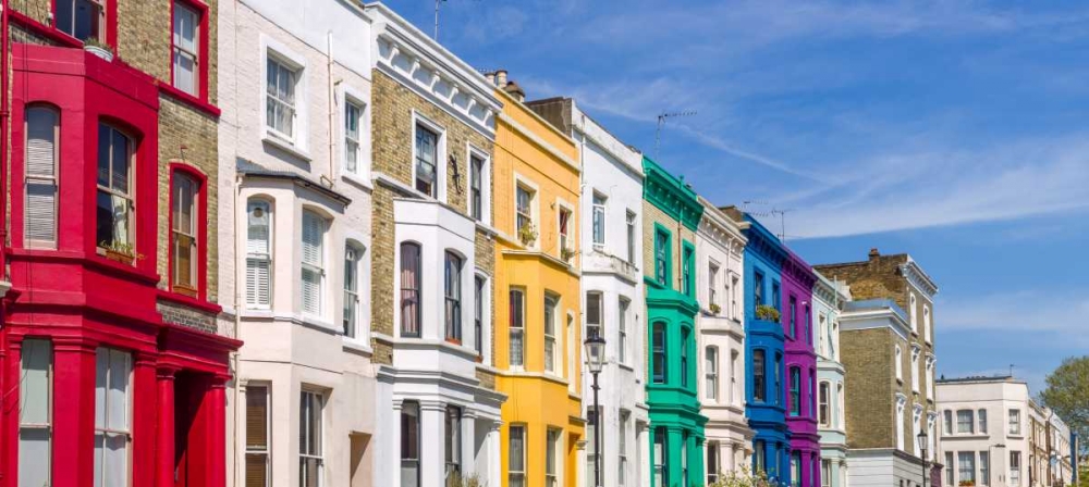 Colorful buildings on Portobello Road, London art print by Assaf Frank for $57.95 CAD