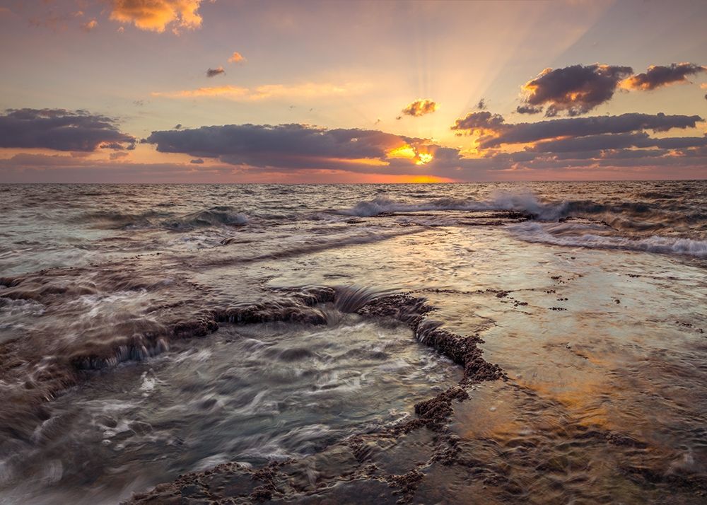 Evening view of tranquil beach art print by Assaf Frank for $57.95 CAD