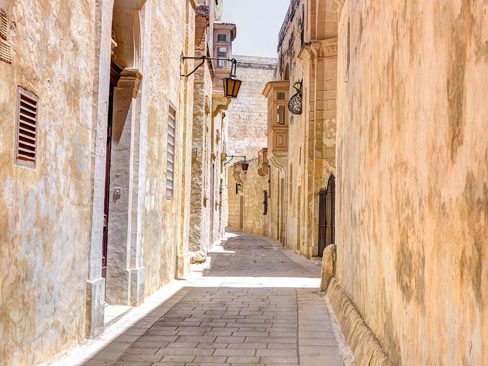 Narrow street of Mdina city-Malta art print by Assaf Frank for $57.95 CAD