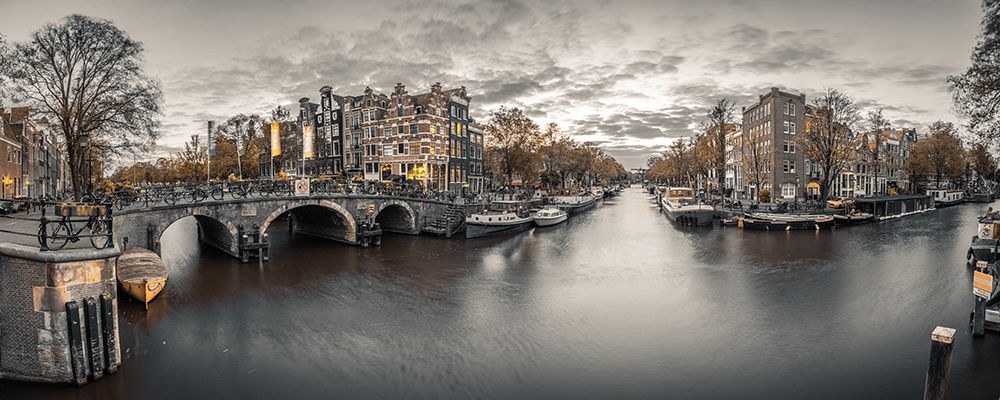 Amsterdam in evening art print by Assaf Frank for $57.95 CAD