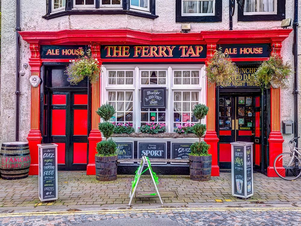 Street cafe in South Queensferry-Scotland art print by Assaf Frank for $57.95 CAD